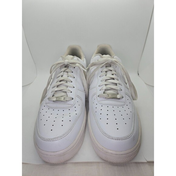 Nike Air Force 1 Low \'07 Shoes Men\'s 13 Triple White Leather Athletic Sneakers main image 6